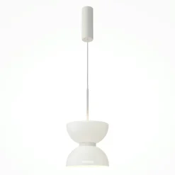 ENID Suspensions / Lustres|Suspension design blanche – sablier en verre blanc
