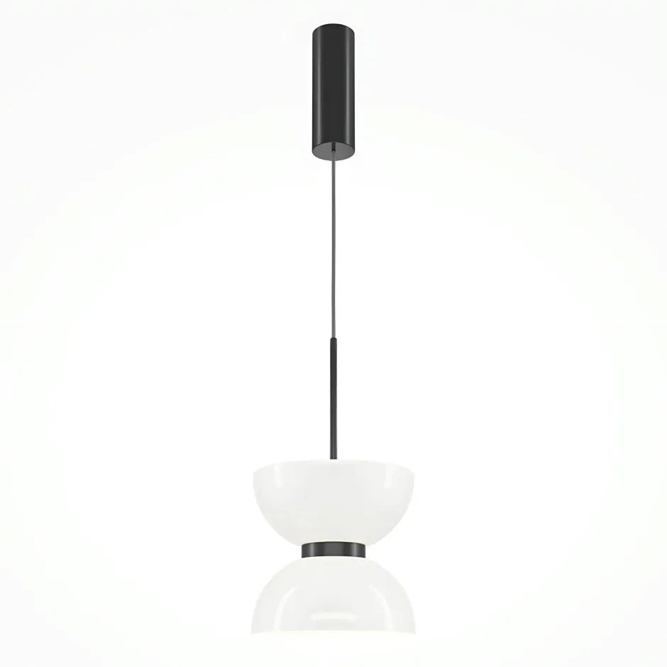 ENID Suspensions / Lustres|Suspension design blanche – sablier en verre blanc