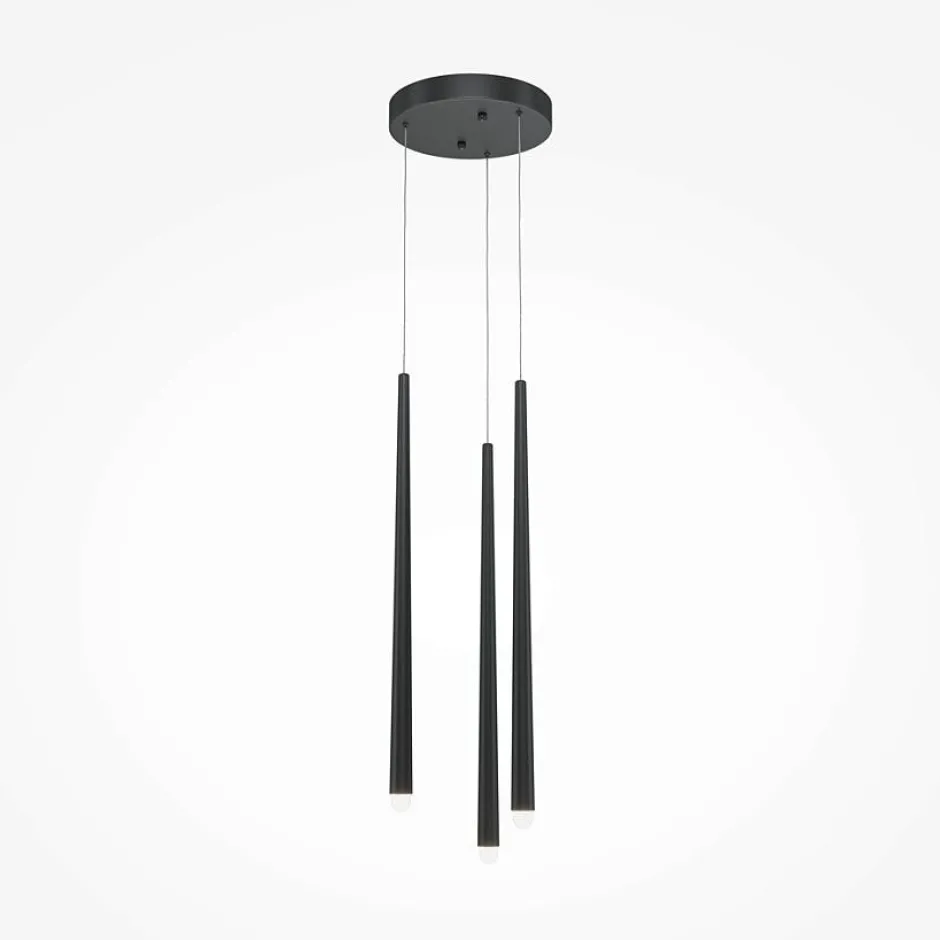 AURORA Suspensions / Lustres|Suspension design dorée LED - 3 tiges verticales