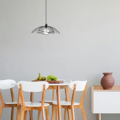 SINOP Suspensions / Lustres|Suspension design filaire double fleur dorée 50 cm