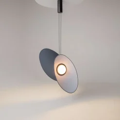 JUNO Suspensions / Lustres|Suspension design LED – abat-jour diabolo gris