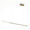 SALEM Suspensions / Lustres|Suspension design LED – double barre dorée minimaliste