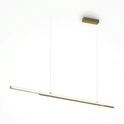 SALEM Suspensions / Lustres|Suspension design LED – double barre dorée minimaliste
