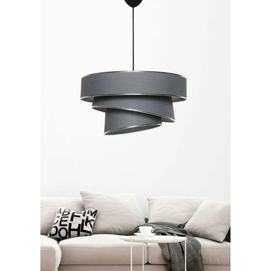 SINOP Suspensions / Lustres|Suspension design noire filaire fleur stylisée
