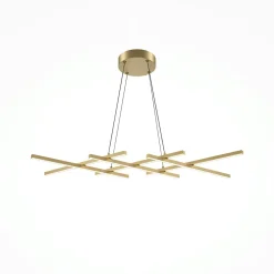 SALEM Suspensions / Lustres|Suspension dorée LED – barres croisées minimalistes