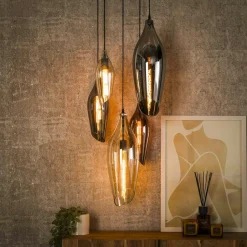 Niagara Suspensions / Lustres|Suspension en verres assortis 5 abat-jour