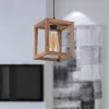 CAMOGLI Suspensions / Lustres|Suspension industrielle - cube bois