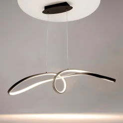 AVA Suspensions / Lustres|Suspension LED design - ruban noir style minimaliste