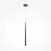 AURORA Suspensions / Lustres|Suspension LED design noire - 1 tige verticale