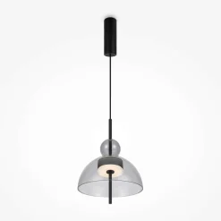 NORA Suspensions / Lustres|Suspension LED moderne - verre gris silhouette ronde