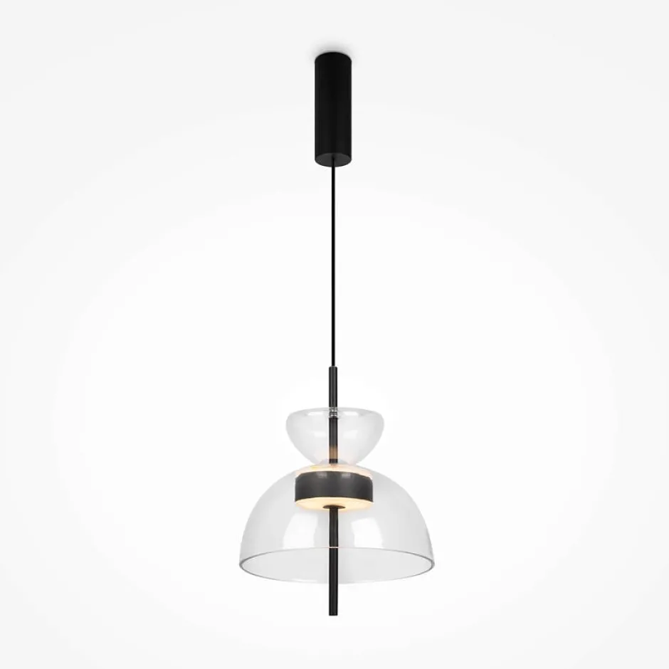 NORA Suspensions / Lustres|Suspension LED moderne - verre fumé silhouette ronde