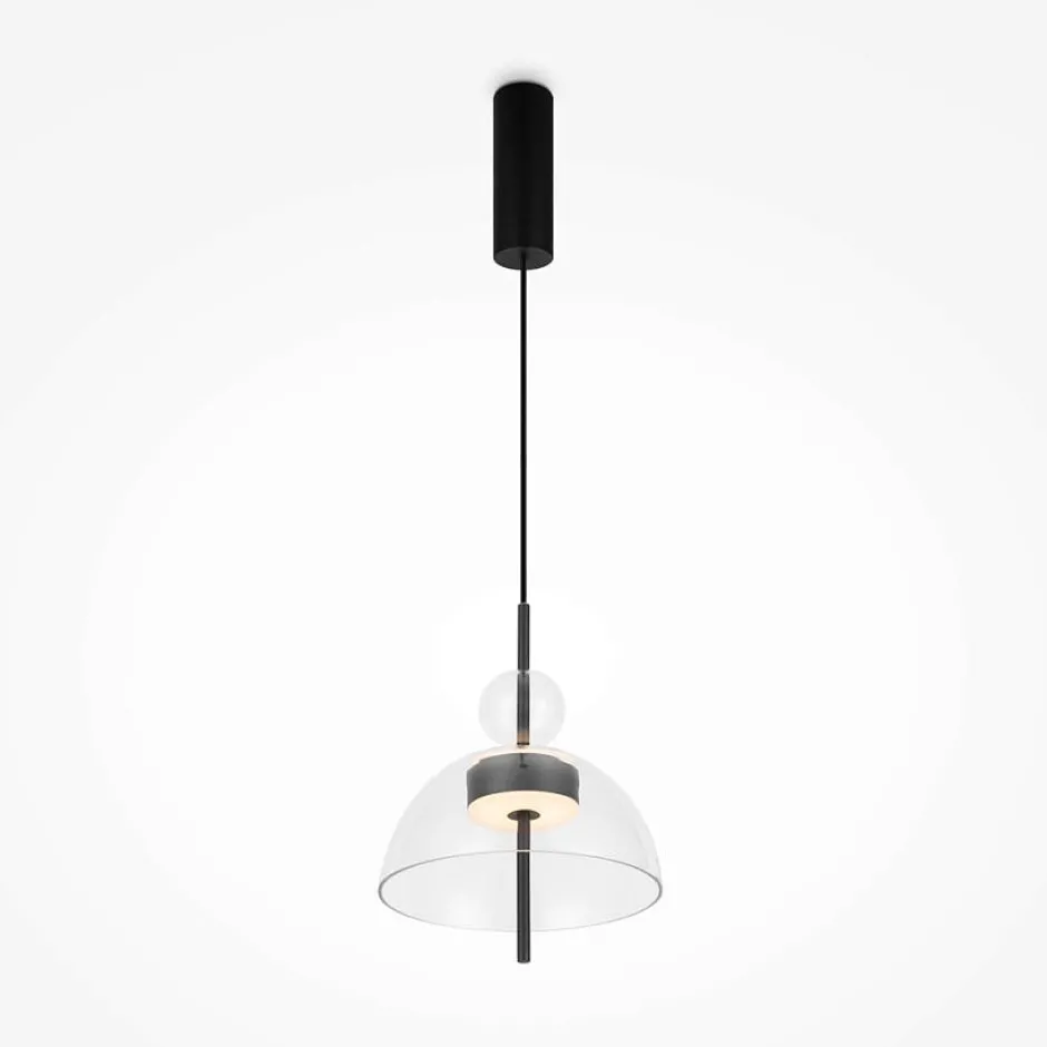 NORA Suspensions / Lustres|Suspension LED moderne - verre fumé silhouette ronde