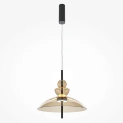 NORA Suspensions / Lustres|Suspension LED moderne - verre fumé silhouette ronde