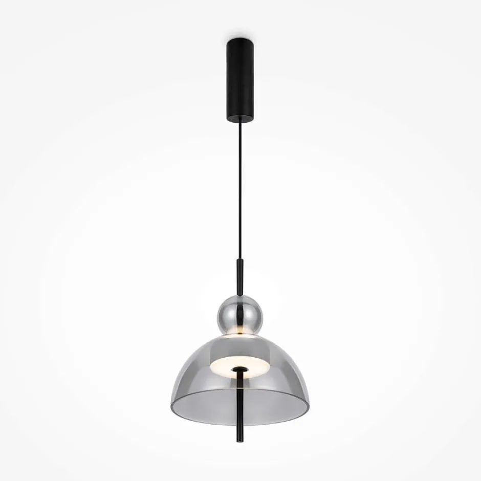 NORA Suspensions / Lustres|Suspension LED moderne - verre fumé silhouette ronde