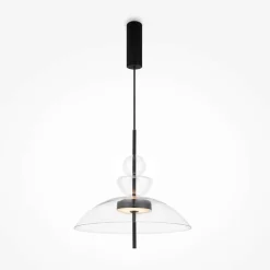 NORA Suspensions / Lustres|Suspension LED moderne - verre fumé silhouette ronde
