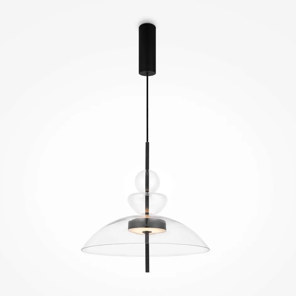 NORA Suspensions / Lustres|Suspension LED moderne - verre fumé silhouette ronde