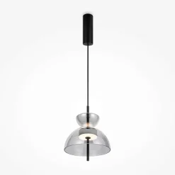 NORA Suspensions / Lustres|Suspension LED moderne - verre gris silhouette cloche