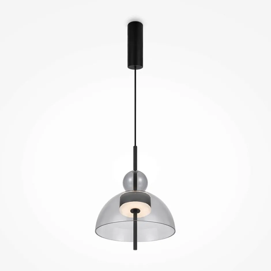 NORA Suspensions / Lustres|Suspension LED moderne - verre gris silhouette cloche