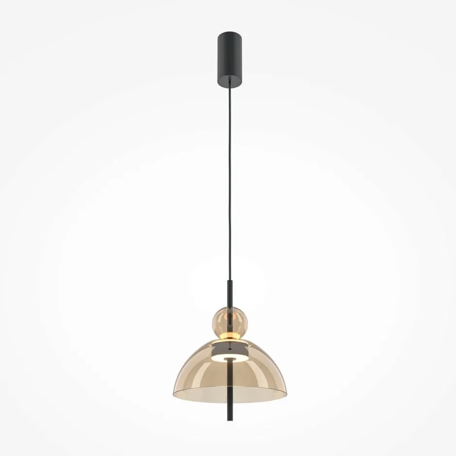 NORA Suspensions / Lustres|Suspension LED moderne - verre ambré silhouette ronde