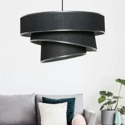 SILE Suspensions / Lustres|Suspension îlot cuisine – 3 lampes noir et or