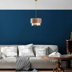 ZURICH Suspensions / Lustres|Suspension moderne en tissu – double abat-jour