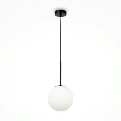 DELTONA Suspensions / Lustres|Suspension moderne noir & blanc – 5 globes en grappe