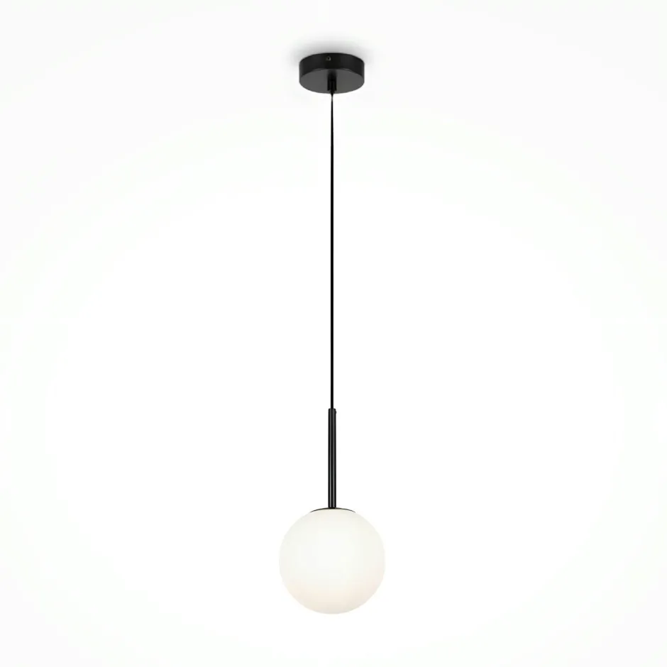 DELTONA Suspensions / Lustres|Suspension moderne noir & blanc – 5 globes en grappe