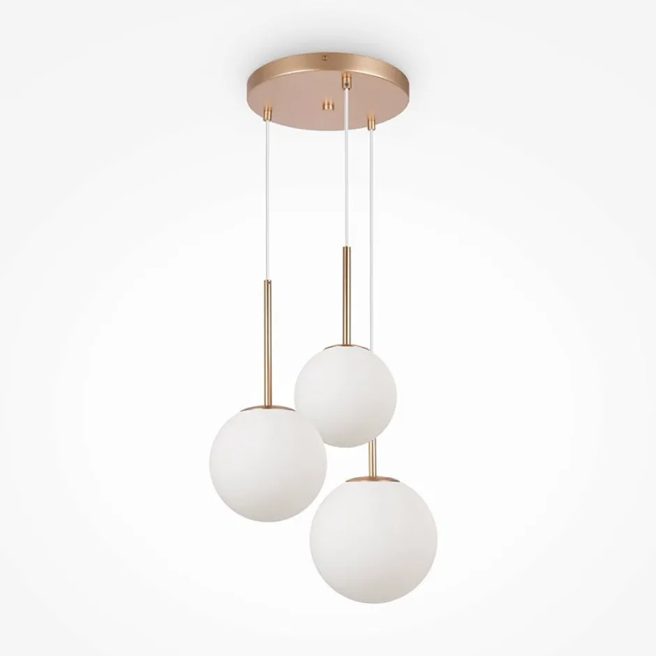 DELTONA Suspensions / Lustres|Suspension moderne noir & blanc – 5 globes en grappe