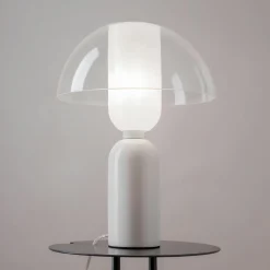 WINDER Suspensions / Lustres|Suspension noire & blanche en verre - forme sablier