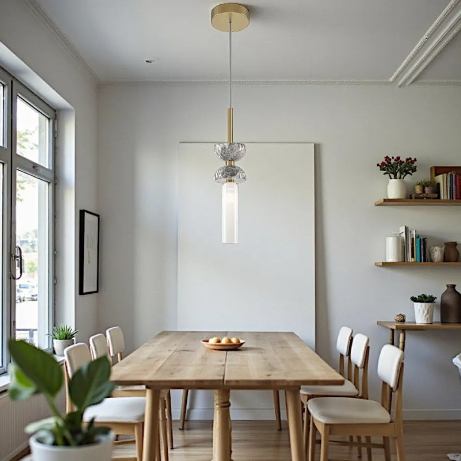 ENID Suspensions / Lustres|Suspension noire design – sablier marbre noir & verre blanc