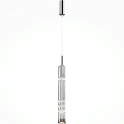 SOLANA Suspensions / Lustres|Suspension design LED – abat‑jour verre taillé 