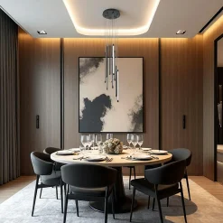 SALEM Suspensions / Lustres|Suspension design LED – cascade de 9 lampes noires