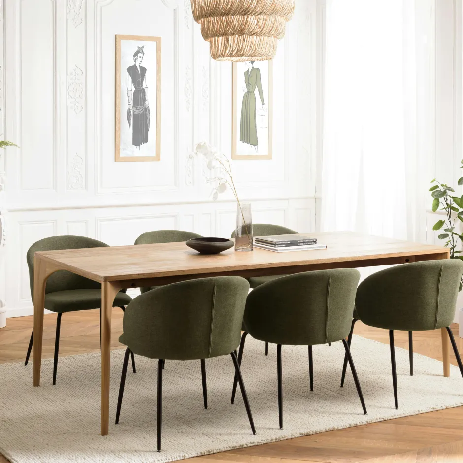 PANAMA Tables À Manger En Bois|Tables À Manger Rectangulaires|Table à manger contemporaine teck 220 cm