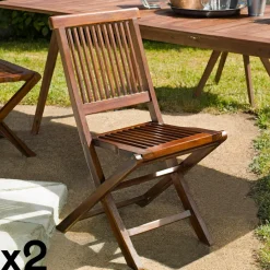 MACAO Tables De Jardin|Table à manger de jardin extensible en teck 180/240 cm pieds croisés