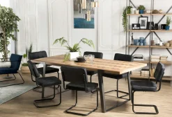 CARPATES Tables À Manger Rectangulaires|Tables À Manger En Bois|Table à manger en bois motifs chevrons 220 cm