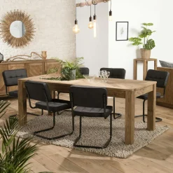 DENVER Univers Déco·Maison De Campagne|Tables À Manger Rectangulaires|Table à manger en pin recyclé 270 cm