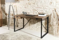 ALLEN Tables À Manger Rectangulaires|Tables À Manger En Chêne|Table à manger extensible en bois de chêne fumé 180-235 cm