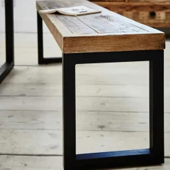 BRISBANE Univers Déco·Maison De Campagne|Univers Déco·Loft Industriel|Table à manger extensible bois recyclé 140-180