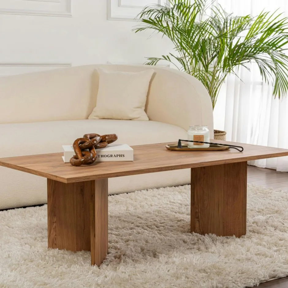 MARFA Tables À Manger En Bois|Table à manger moderne effet noyer pieds en V 180 cm