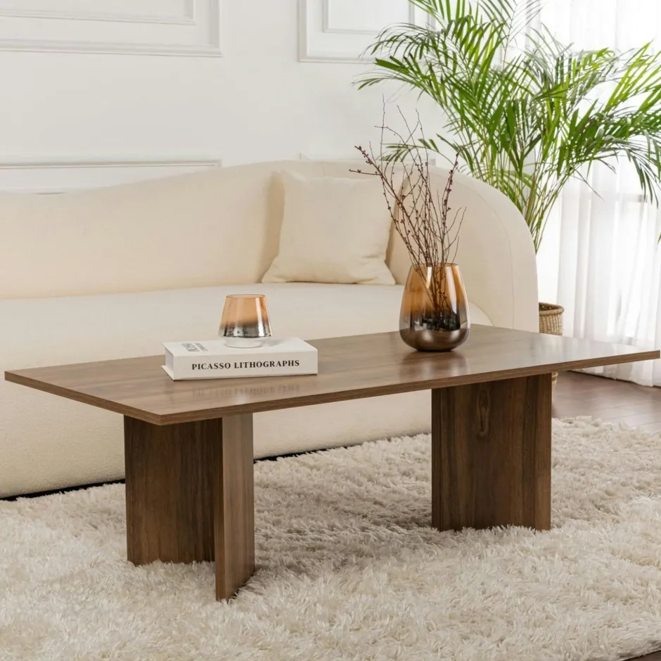 MARFA Tables À Manger En Bois|Table à manger moderne effet noyer pieds en V 180 cm