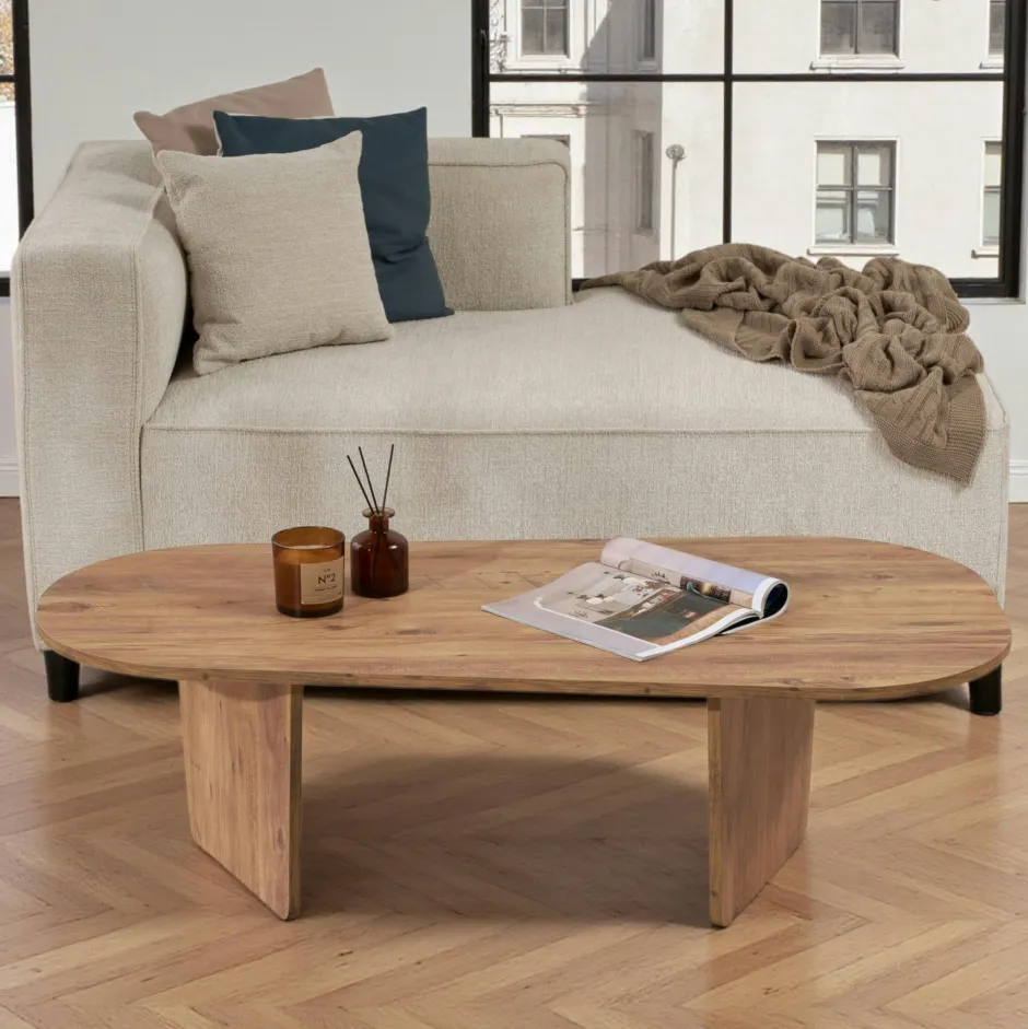 MARFA Tables À Manger En Bois|Table à manger moderne noire effet bois pieds en V 180 cm