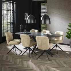 RALF Tables À Manger En Bois|Table à manger organique effet marbre 180 cm