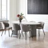 ALBERTA Tables À Manger En Bois|Table à manger ovale sable 220 cm - design minimaliste, pieds obliques