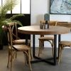 BRISBANE Univers Déco·Loft Industriel|Tables À Manger Industrielles|Table à manger ronde bois recyclé D120
