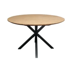 DEPOK Tables À Manger Rondes|Tables À Manger En Bois|Table à manger ronde en bois de teck recyclé Ø 130 cm