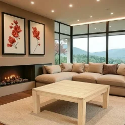 Attan Tables Basses Scandinaves|Tables Basses Carrées|TABLE BASSE 80CM