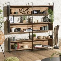 CRACOVIE Tables Basses Vintage|Tables Basses À Tiroirs|Table basse avec rangement bois recyclé pin