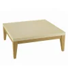 BRASILIA Tables Basses Carrées|Table basse carrée en béton et chêne 80 cm