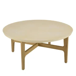 BRASILIA Tables Basses Carrées|Table basse carrée en béton et chêne 80 cm