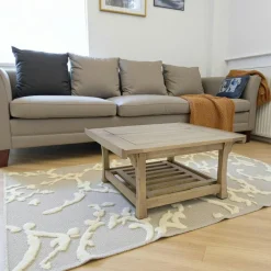 Maori Tables Basses Carrées|Table basse carrée hévéa 80x80x41cm